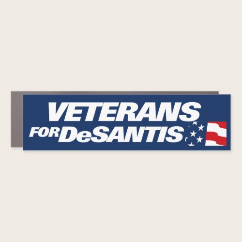 Veterans For DeSantis 2024 Bumper Car Magnet