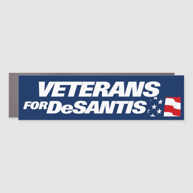 Veterans For DeSantis 2024 Bumper Car Magnet (Front)