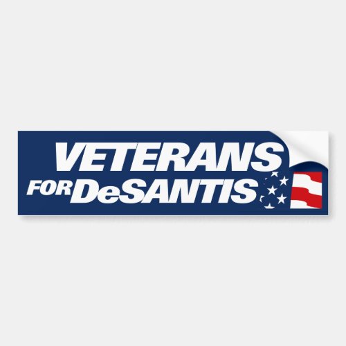 Veterans For DeSantis 2024 Bumper Sticker