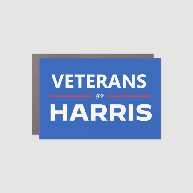 Veterans for Harris 2024 Car Magnet (Front)