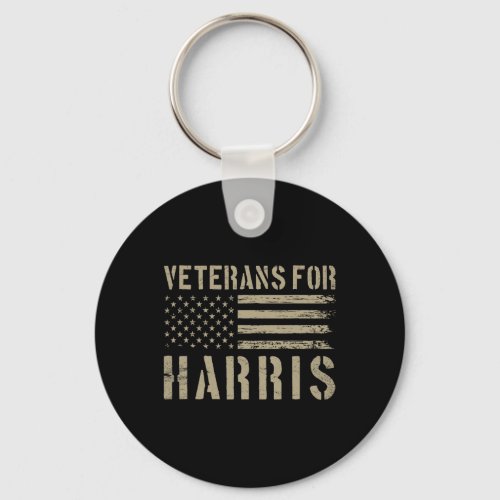 Veterans For Harris 2024 _ Military Vets Kamala Ha Keychain