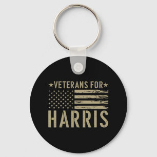 Veterans For Harris 2024 Military Vets Kamala Harr Keychain
