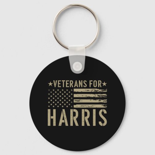 Veterans For Harris 2024 Military Vets Kamala Harr Keychain