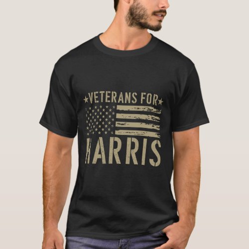 Veterans For Harris 2024 Military Vets Kamala Harr T_Shirt