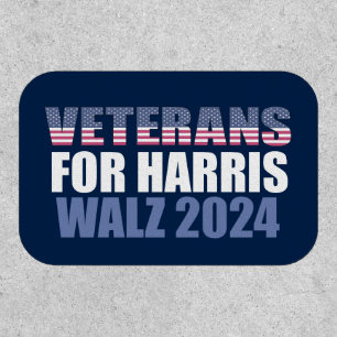 Veterans for Harris Walz 2024 Election Blue Patch
