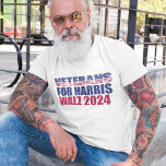 Veterans for Harris Walz 2024 Election Tri-Blend Shirt<br><div class="desc">Veterans for Kamala Harris Tim Walz tri-blend t-shirt with the American flag for the 2024 election for president. A patriotic democrat veteran hooded sweatshirt for someone voting for the democratic party in the presidential election.</div>