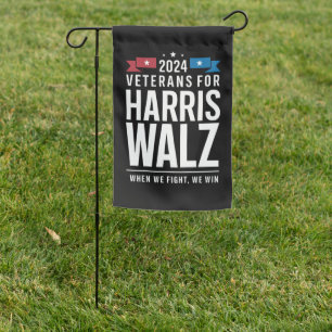 Veterans For Harris Walz 2024 Presidential Garden Flag
