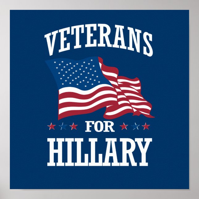 VETERANS FOR HILLARY POSTER (Front)