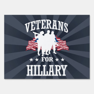 VETERANS FOR HILLARY YARD SIGN
