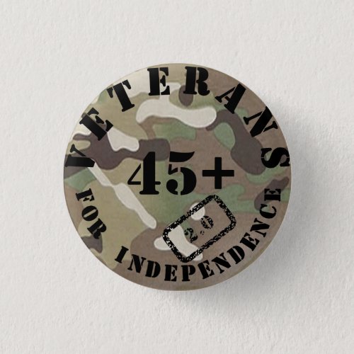 Veterans For Independence 20 Camo Badge Button