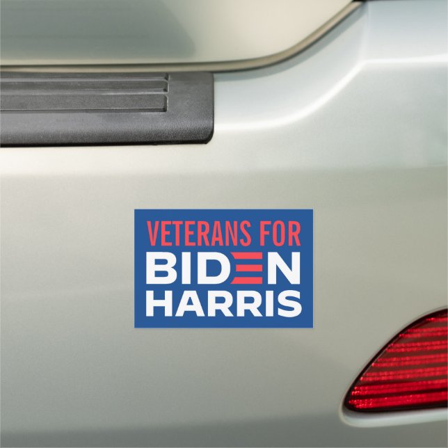 VETERANS FOR JOE BIDEN & KAMALA   ELECTION 2020 CAR MAGNET (In Situ)