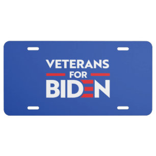VETERANS FOR JOE BIDEN LICENSE PLATE