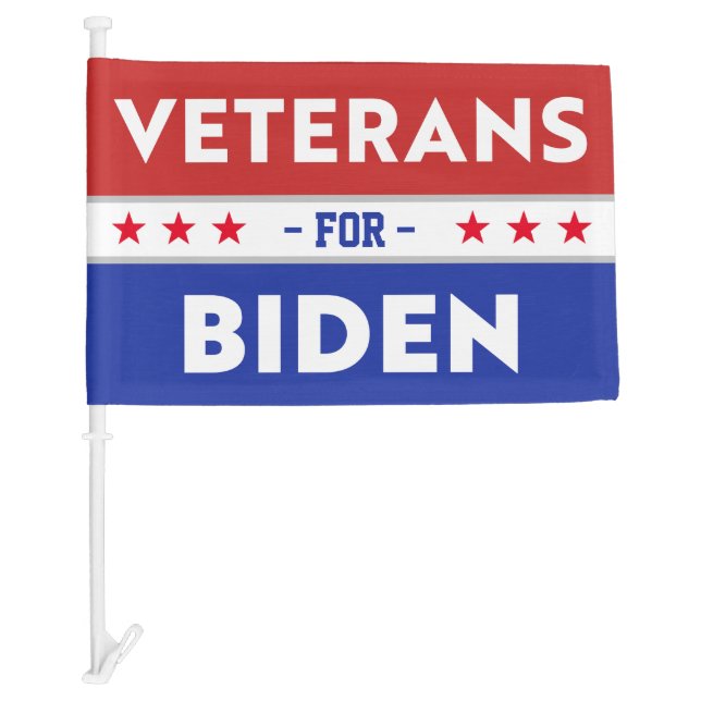 Veterans for Joe Biden Presidential Election 2020 Car Flag (Front)