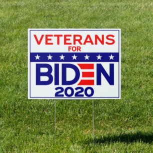 Veterans For Joe Biden Sign