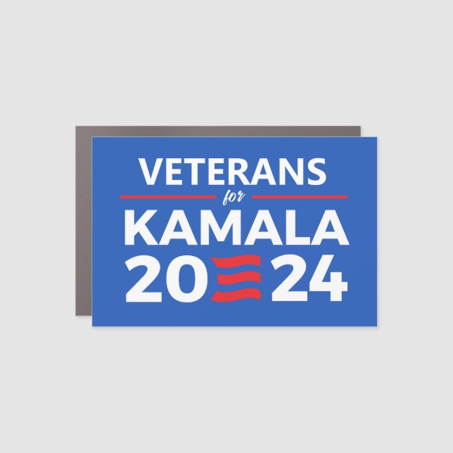 Veterans for Kamala 2024 Car Magnet (Front)