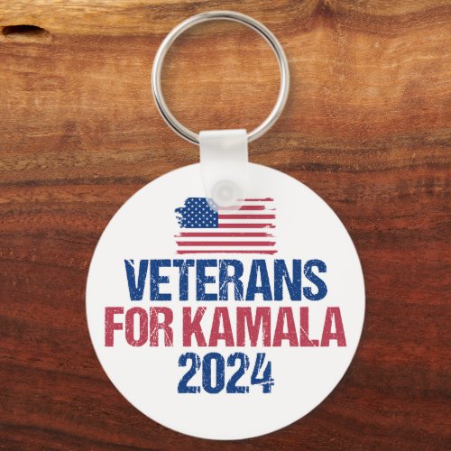 Veterans for Kamala 2024 Election Keychain