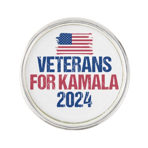 Veterans for Kamala 2024 Election Lapel Pin