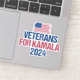 Veterans for Kamala 2024 Election Laptop Sticker