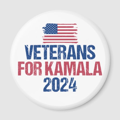 Veterans for Kamala 2024 Election Magnet