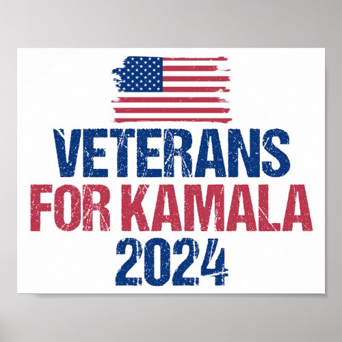 Veterans for Kamala 2024 Election Poster