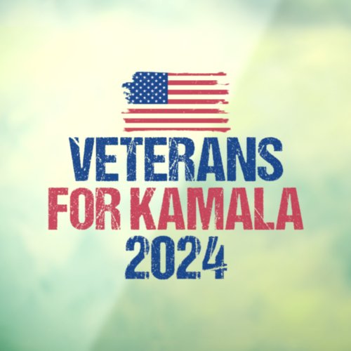 Veterans for Kamala 2024 Election Window Cling