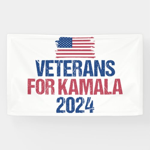 Veterans for Kamala 2024 Election Yard Banner