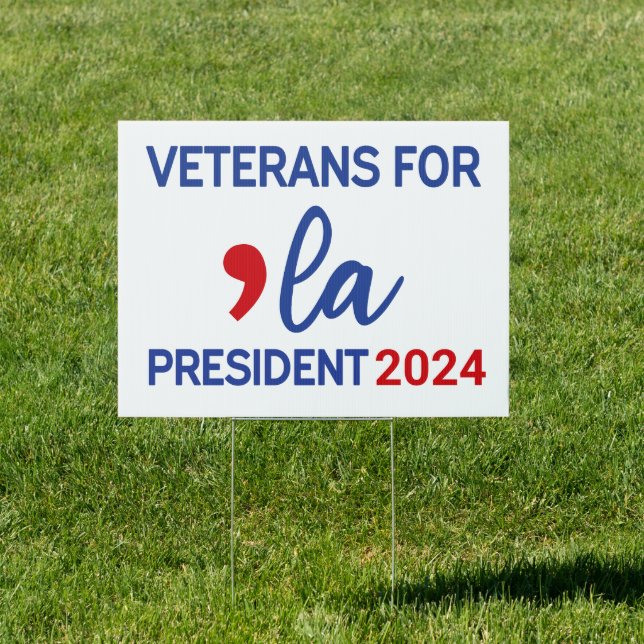 veterans for Kamala 2024 President Sign (Insitu)