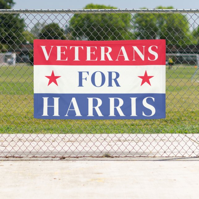 Veterans For Kamala Harris President 2024 Banner (Insitu)