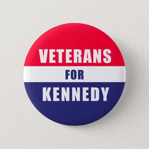 Veterans for Kennedy button