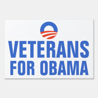 Veterans for Obama 2012 Yard Sign
