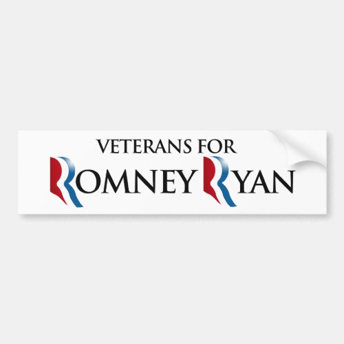 VETERANS FOR ROMNEY RYANpng Bumper Sticker