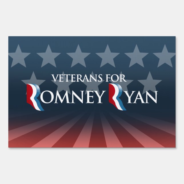 VETERANS FOR ROMNEY RYAN -.png Sign (Front)