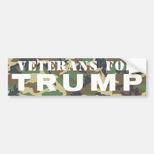 Veterans for Trump 2016 Bumper Sticker