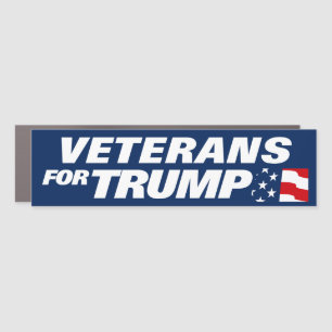 Veterans For Trump 2024 Bumper Car Magnet