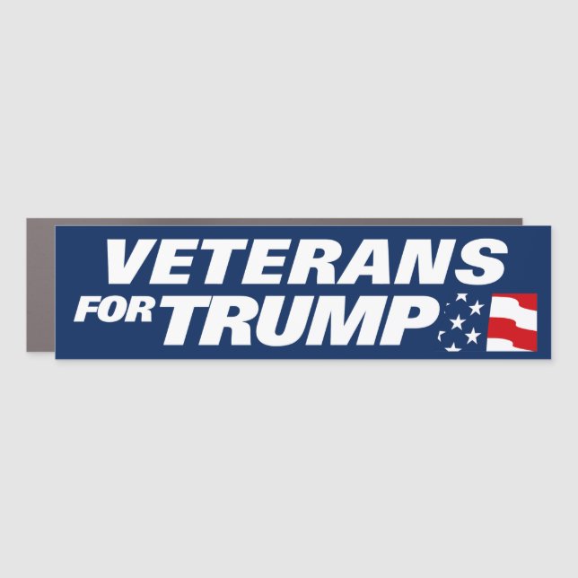 Veterans For Trump 2024 Bumper Car Magnet (Front)