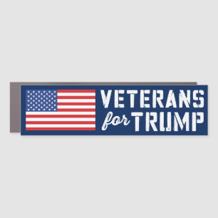 Veterans For Trump 2024 Bumper Car Magnet