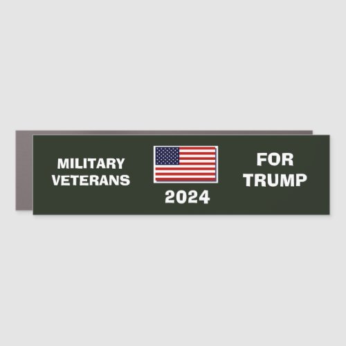 VETERANS FOR TRUMP 2024 Car Magnet