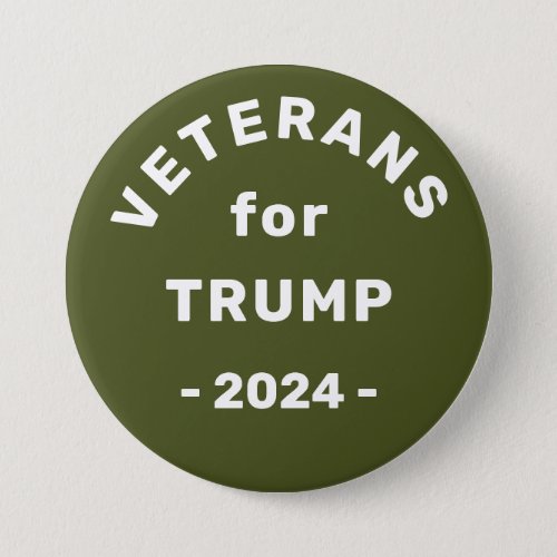 Veterans for Trump 2024 Election Campaign Button
