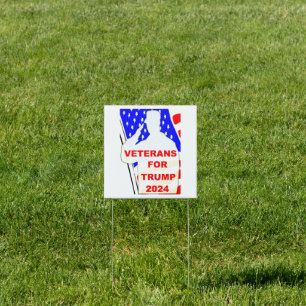 Veterans For Trump 2024 Sign