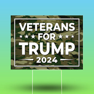 Veterans For Trump 2024 veteran anti Biden Sign