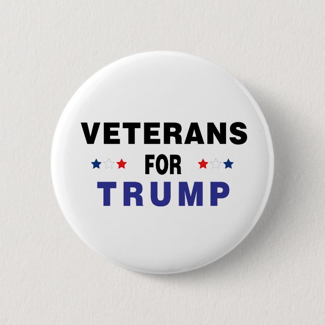 Veterans For Trump Button (Front)