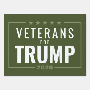 Veterans for Trump - CAN CHANGE YEAR Sign