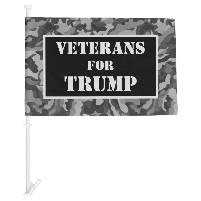 Veterans for TRUMP Car Flag (Front)