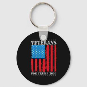 Veterans For Trump Military Republican Supporters Keychain