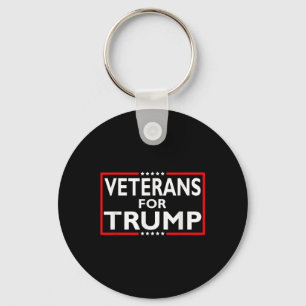 Veterans For Trump President Election 2024 Keychain