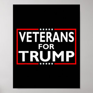Veterans For Trump President Election 2024 Poster