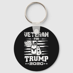Veterans For Trump Shirt Military Republican Suppo Keychain