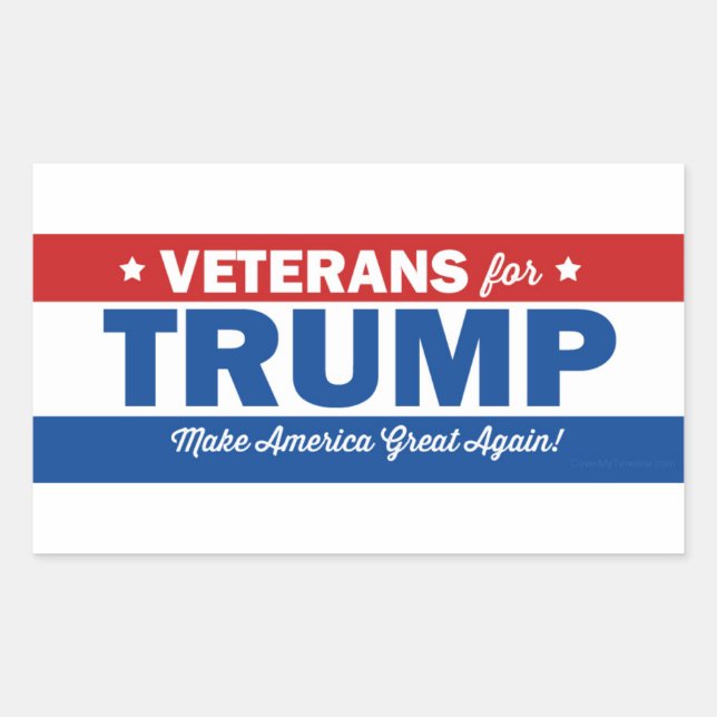 Veterans for Trump Stickers - Set of 4 (Front)