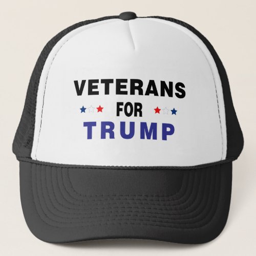 Veterans For Trump Trucker Hat