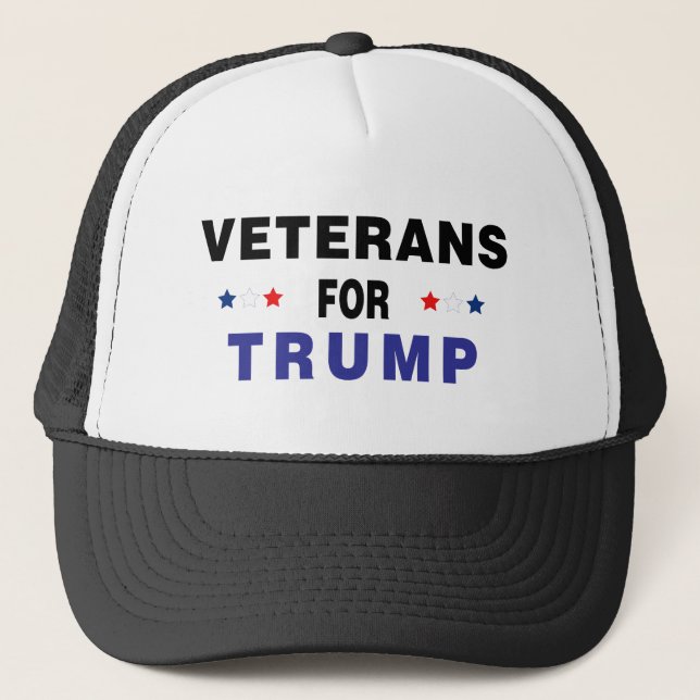 Veterans For Trump Trucker Hat (Front)